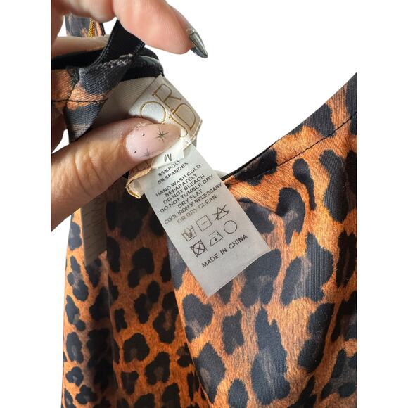 NWT Victor Glemaud Strappy One Shoulder Maxi Dress Leopard Medium Sexy 90s - Picture 11 of 13